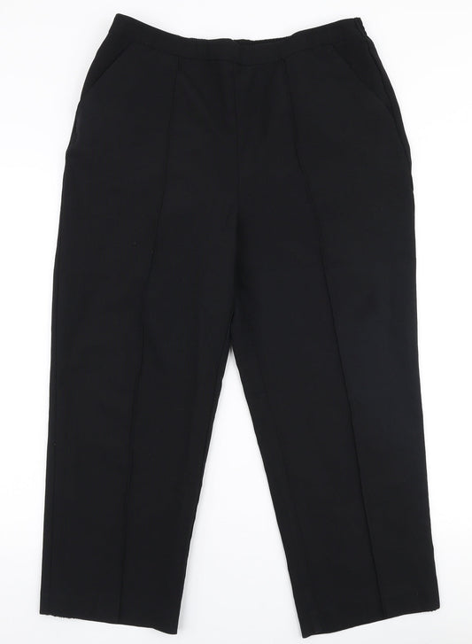 Womens UK Size 16 Isle Essentials Regular Fit  Black Trousers