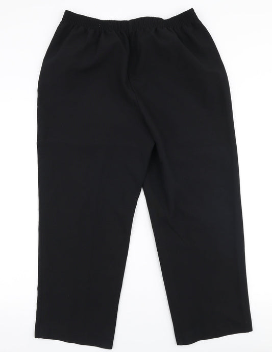 Womens UK Size 16 Isle Essentials Regular Fit  Black Trousers