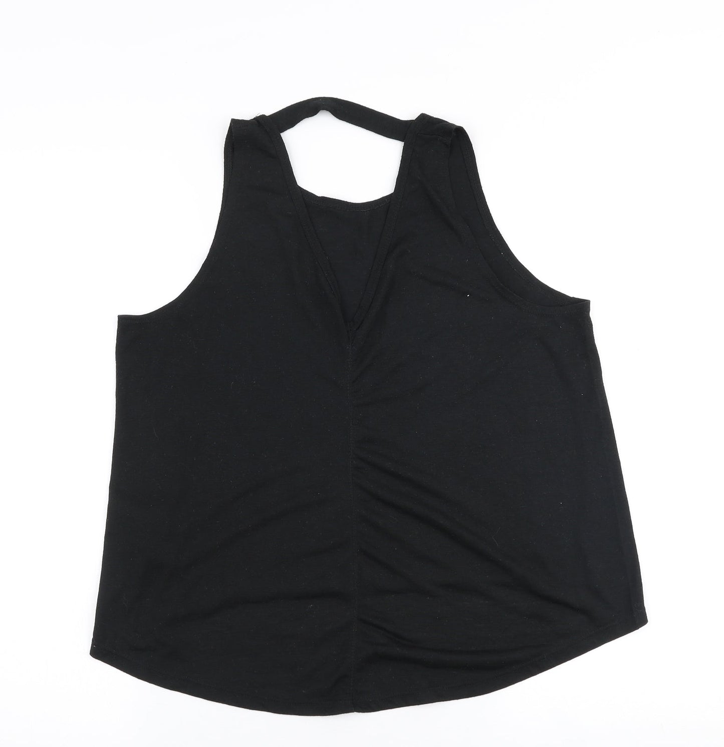 LA Gear Womens Black  Polyester Jersey Tank Size 10 Round Neck Pullover