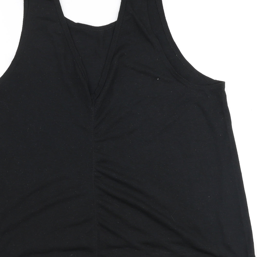 LA Gear Womens Black  Polyester Jersey Tank Size 10 Round Neck Pullover