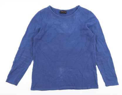 Womens UK Size L Anna Rose Blue Pullover Jumper