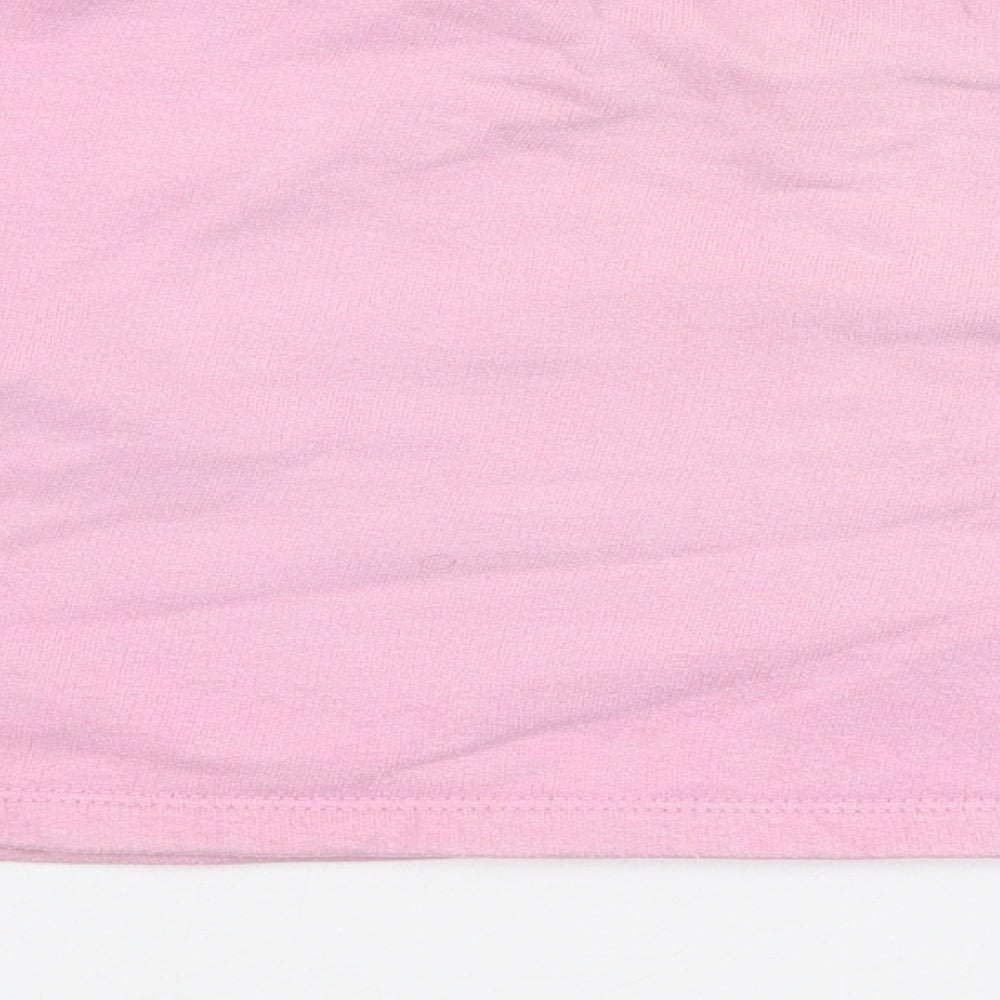 ellesse Girls Pink Floral Cotton Pullover Sweatshirt Size 8-9 Years  Pullover