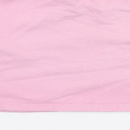 ellesse Girls Pink Floral Cotton Pullover Sweatshirt Size 8-9 Years  Pullover