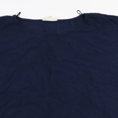 NEXT Womens Blue  Viscose Basic T-Shirt Size S Round Neck - Beach wear