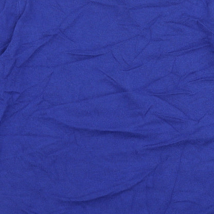 Damart Womens Blue Round Neck  Viscose Pullover Jumper Size 10