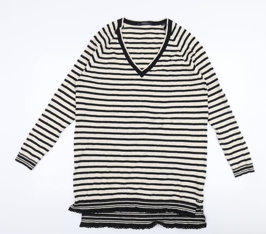 Womens UK Size L Scotch & Soda Ivory Pullover Jumper