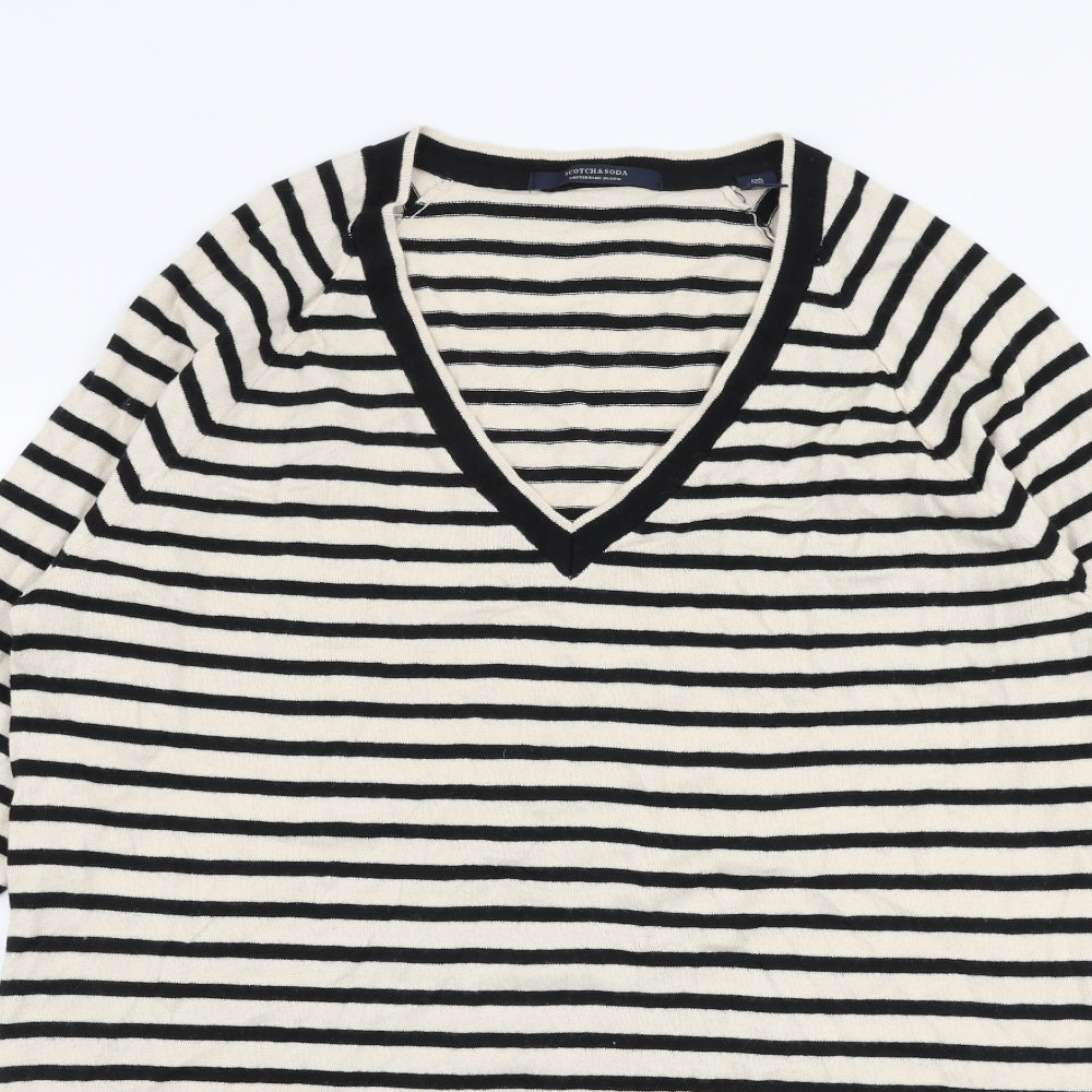Womens UK Size L Scotch & Soda Ivory Pullover Jumper