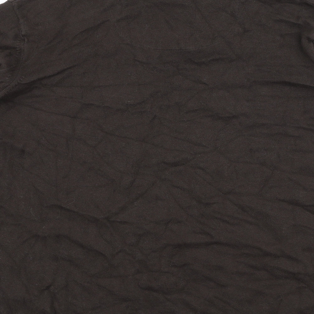 North Coast Mens Brown Collared  Cotton Pullover Jumper Size 2XL