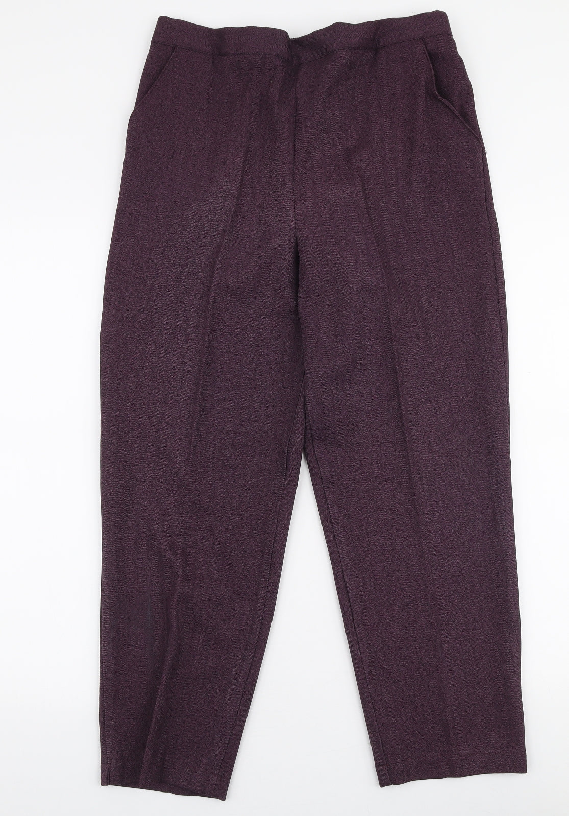 Autonomy Womens Purple  Polyester Trousers  Size 14 L25 in Regular