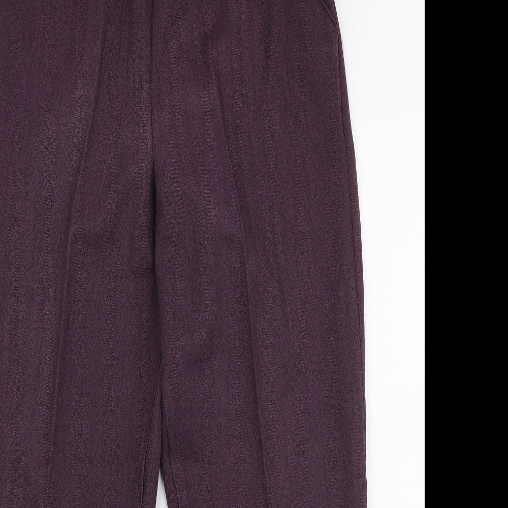 Autonomy Womens Purple  Polyester Trousers  Size 14 L25 in Regular