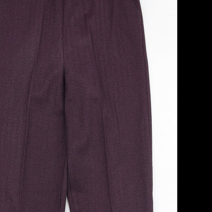 Autonomy Womens Purple  Polyester Trousers  Size 14 L25 in Regular