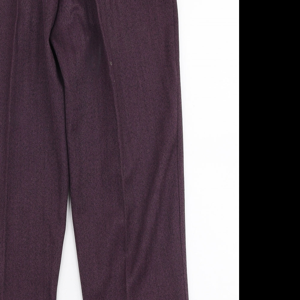 Autonomy Womens Purple  Polyester Trousers  Size 14 L25 in Regular
