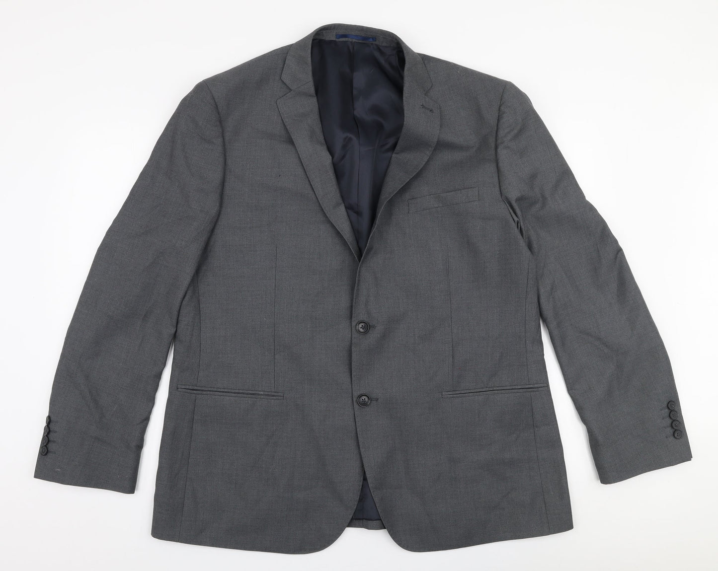 George Mens Grey  Polyester Jacket Suit Jacket Size 44