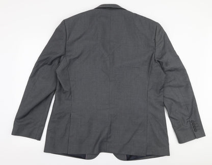 George Mens Grey  Polyester Jacket Suit Jacket Size 44