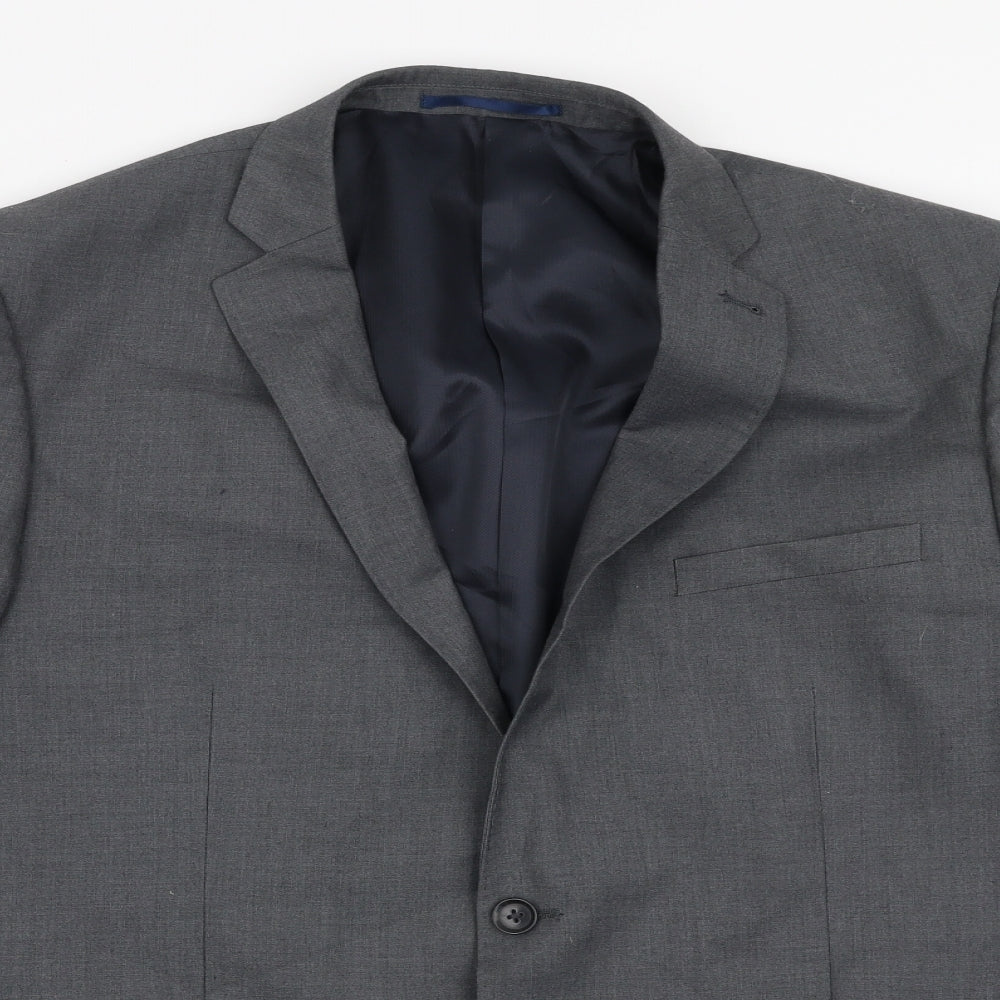 George Mens Grey  Polyester Jacket Suit Jacket Size 44