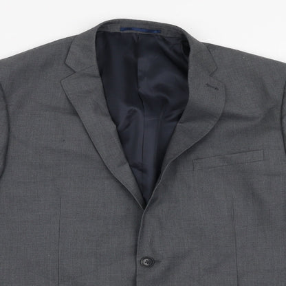 George Mens Grey  Polyester Jacket Suit Jacket Size 44