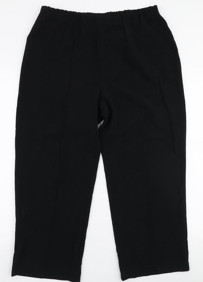 Womens UK Size 16 Isle Regular Fit  Black Trousers
