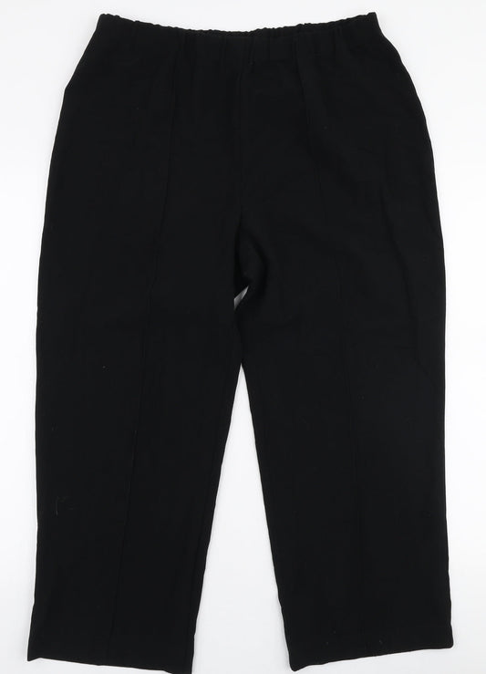 Womens UK Size 16 Isle Regular Fit  Black Trousers