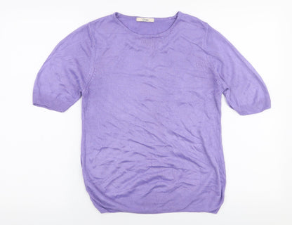Womens UK Size 10 Marks and Spencer Purple Pullover Jumper