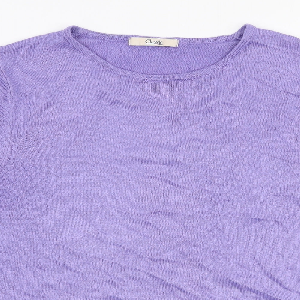 Womens UK Size 10 Marks and Spencer Purple Pullover Jumper