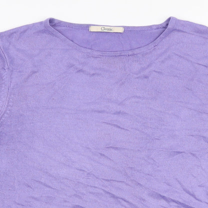 Womens UK Size 10 Marks and Spencer Purple Pullover Jumper
