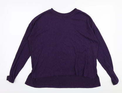 Primark Womens Purple Round Neck  Polyester Pullover Jumper Size S