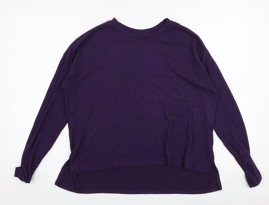 Primark Womens Purple Round Neck  Polyester Pullover Jumper Size S