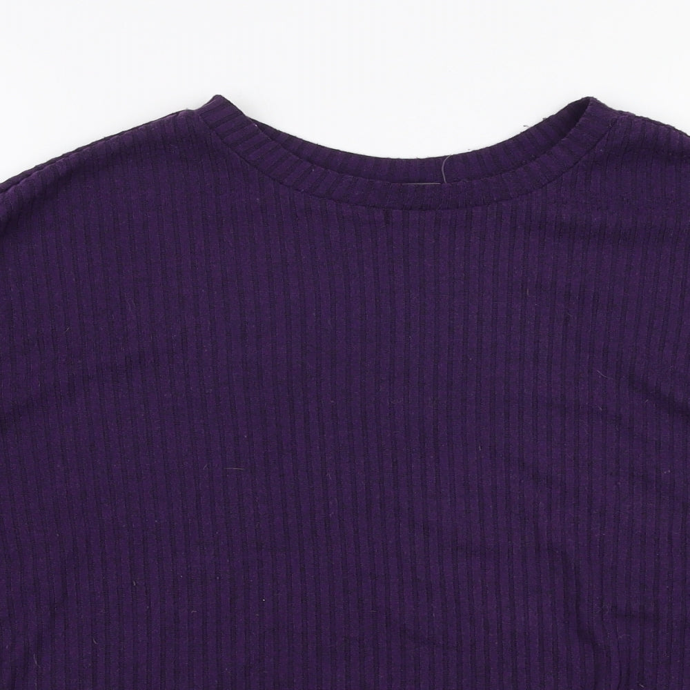 Primark Womens Purple Round Neck  Polyester Pullover Jumper Size S