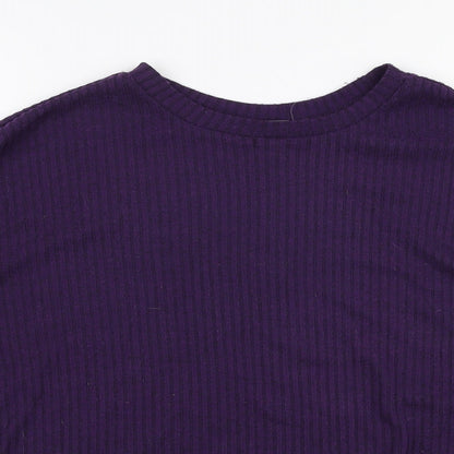 Primark Womens Purple Round Neck  Polyester Pullover Jumper Size S