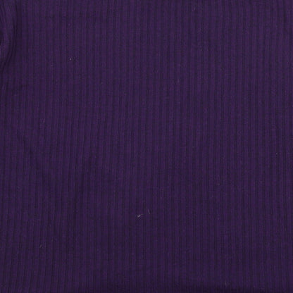 Primark Womens Purple Round Neck  Polyester Pullover Jumper Size S
