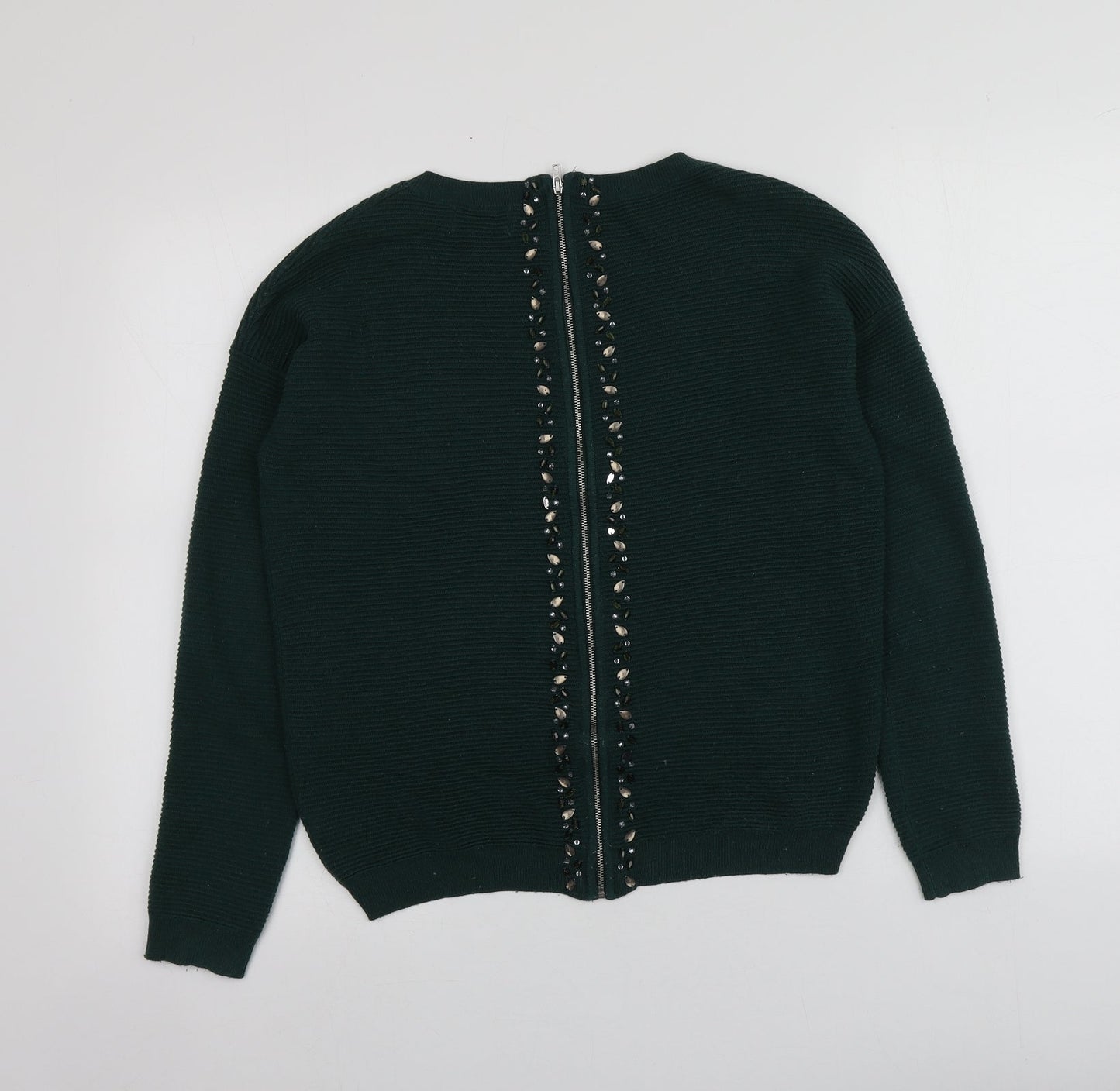 Womens UK Size 10 NEXT Green Pullover Jumper