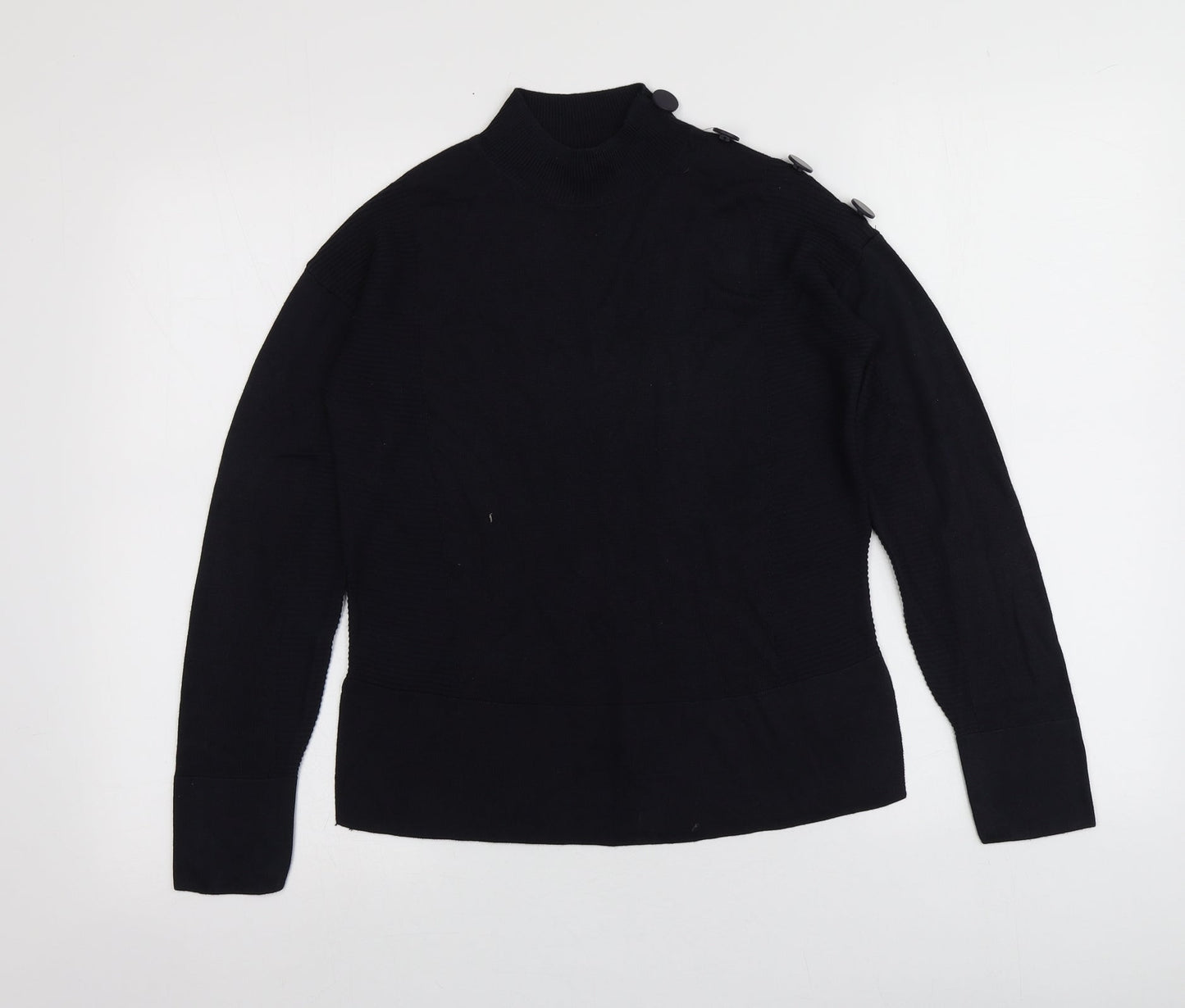 NEXT Womens Blue High Neck  Viscose Pullover Jumper Size 6
