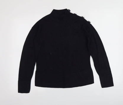 NEXT Womens Blue High Neck  Viscose Pullover Jumper Size 6