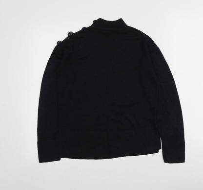 NEXT Womens Blue High Neck  Viscose Pullover Jumper Size 6