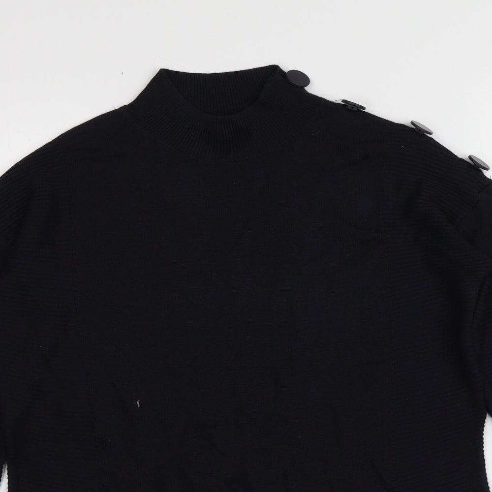 NEXT Womens Blue High Neck  Viscose Pullover Jumper Size 6