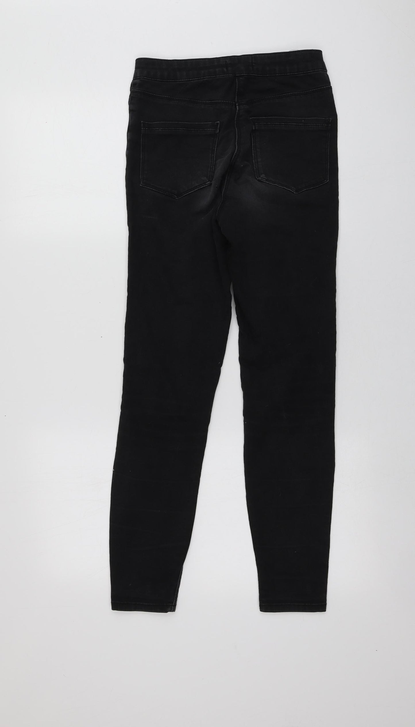 Womens UK Size 8 Papaya Regular Fit Skinny Black Jeans