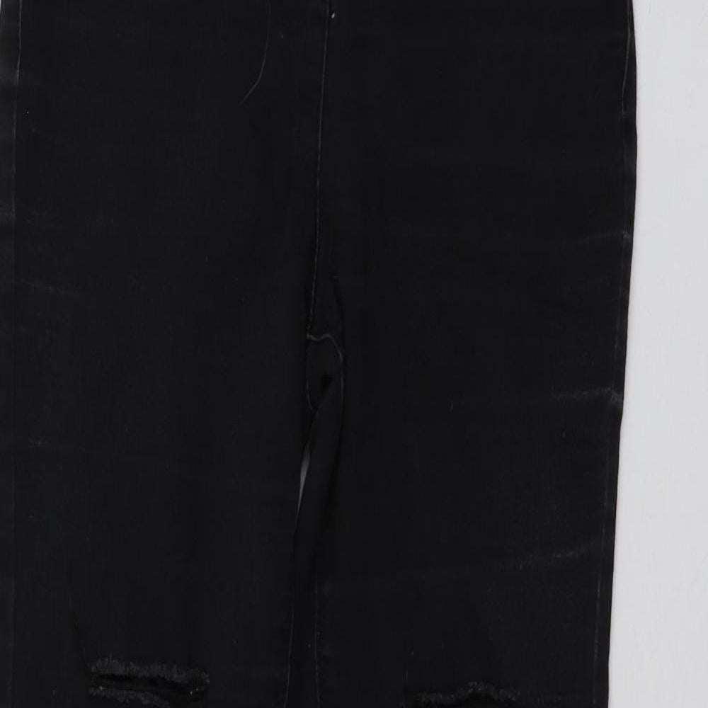 Womens UK Size 8 Papaya Regular Fit Skinny Black Jeans