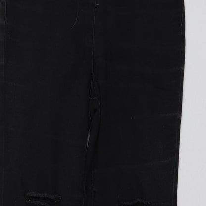 Womens UK Size 8 Papaya Regular Fit Skinny Black Jeans