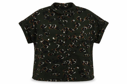 Womens UK Size 8 New Look Green Basic Button-Up