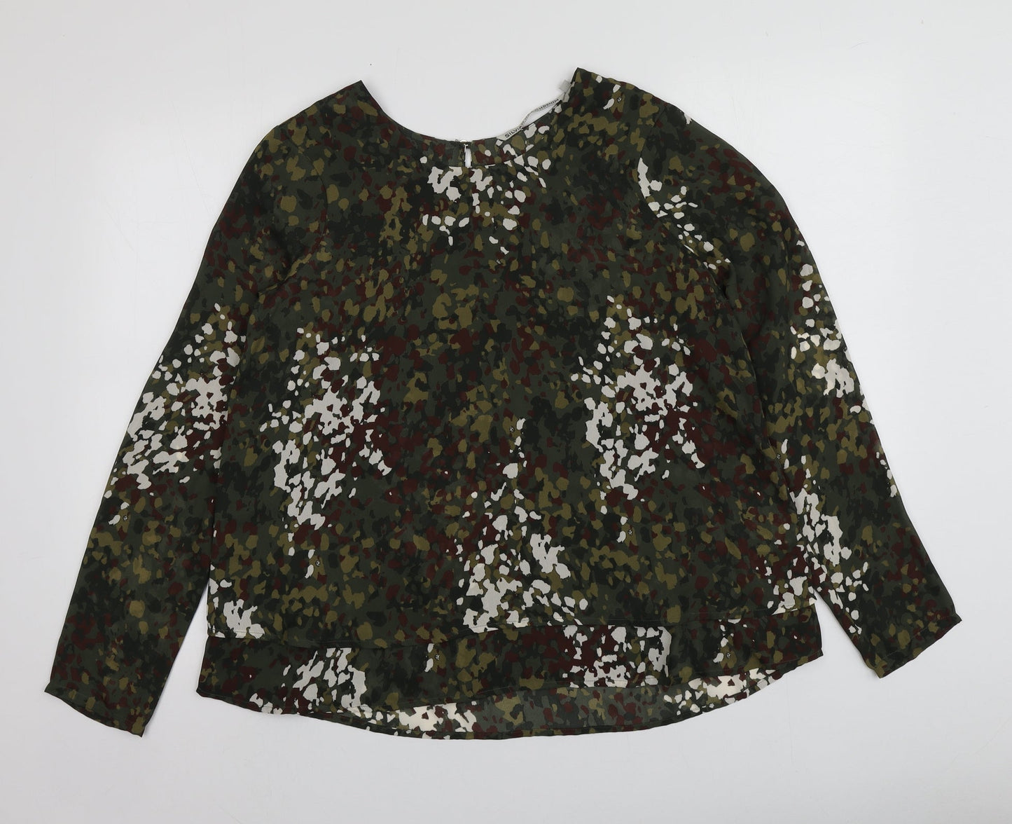 Womens UK Size S Silvian Heach Green Basic Blouse