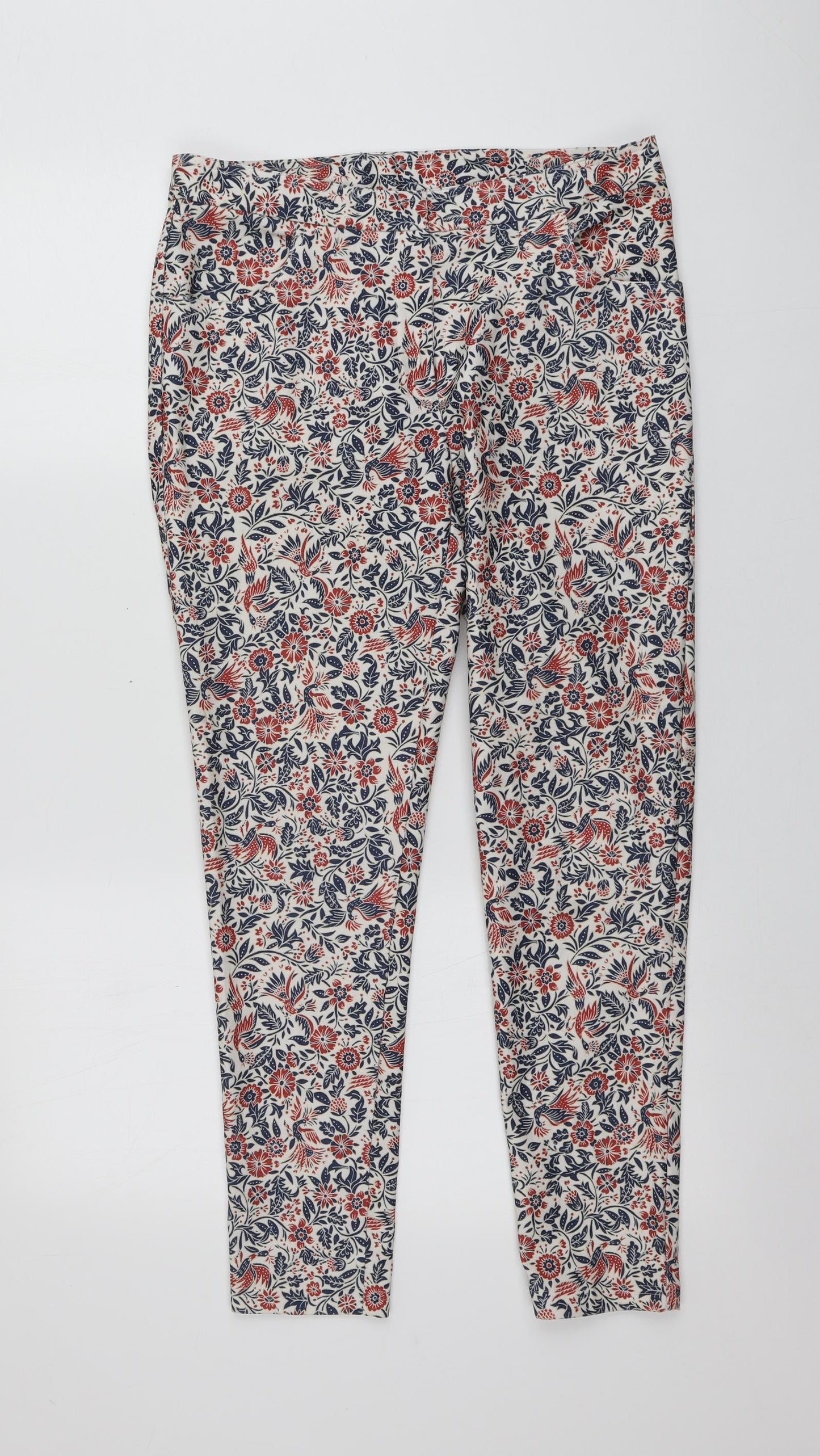 New Look Womens Multicoloured Fair Isle Polyester Carrot Trousers Size 10 L25 in Regular