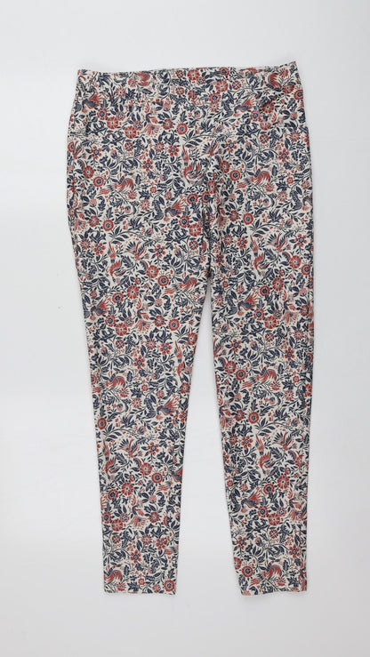 New Look Womens Multicoloured Fair Isle Polyester Carrot Trousers Size 10 L25 in Regular