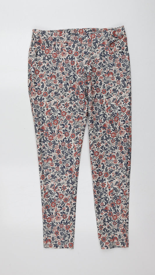 New Look Womens Multicoloured Fair Isle Polyester Carrot Trousers Size 10 L25 in Regular