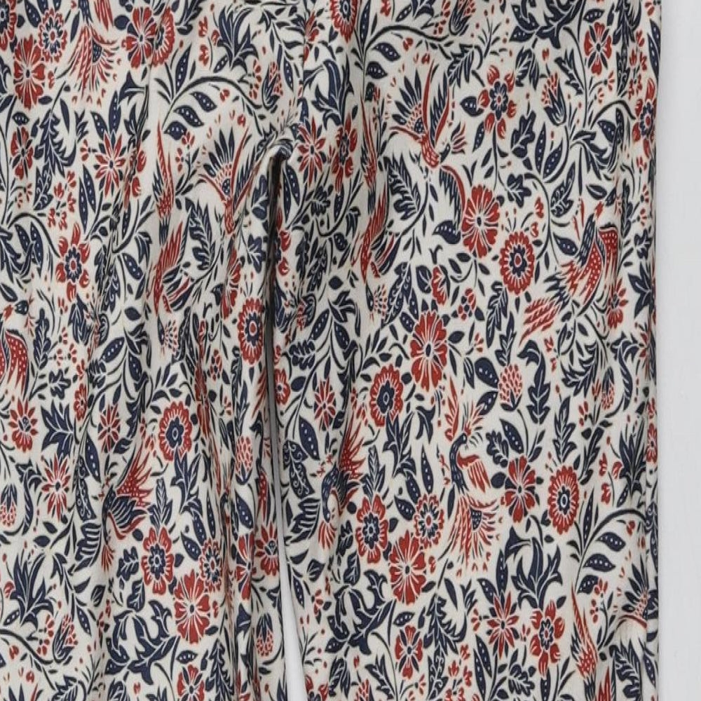 New Look Womens Multicoloured Fair Isle Polyester Carrot Trousers Size 10 L25 in Regular