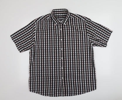 Mens UK Size L Dunnes Stores Multicoloured  Button-Up Short Sleeve Casual Shirt