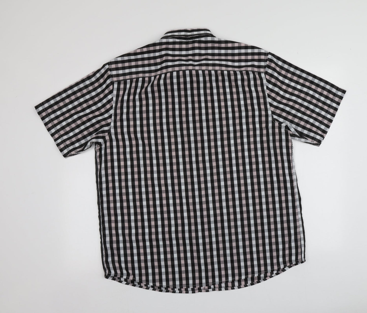Mens UK Size L Dunnes Stores Multicoloured  Button-Up Short Sleeve Casual Shirt