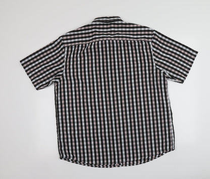 Mens UK Size L Dunnes Stores Multicoloured  Button-Up Short Sleeve Casual Shirt