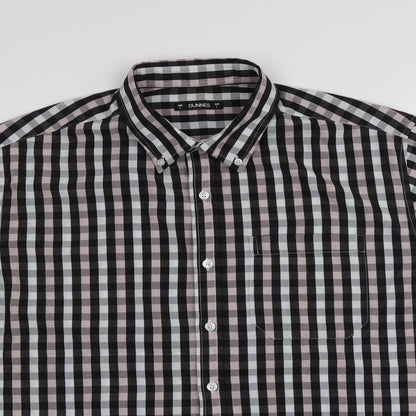 Mens UK Size L Dunnes Stores Multicoloured  Button-Up Short Sleeve Casual Shirt