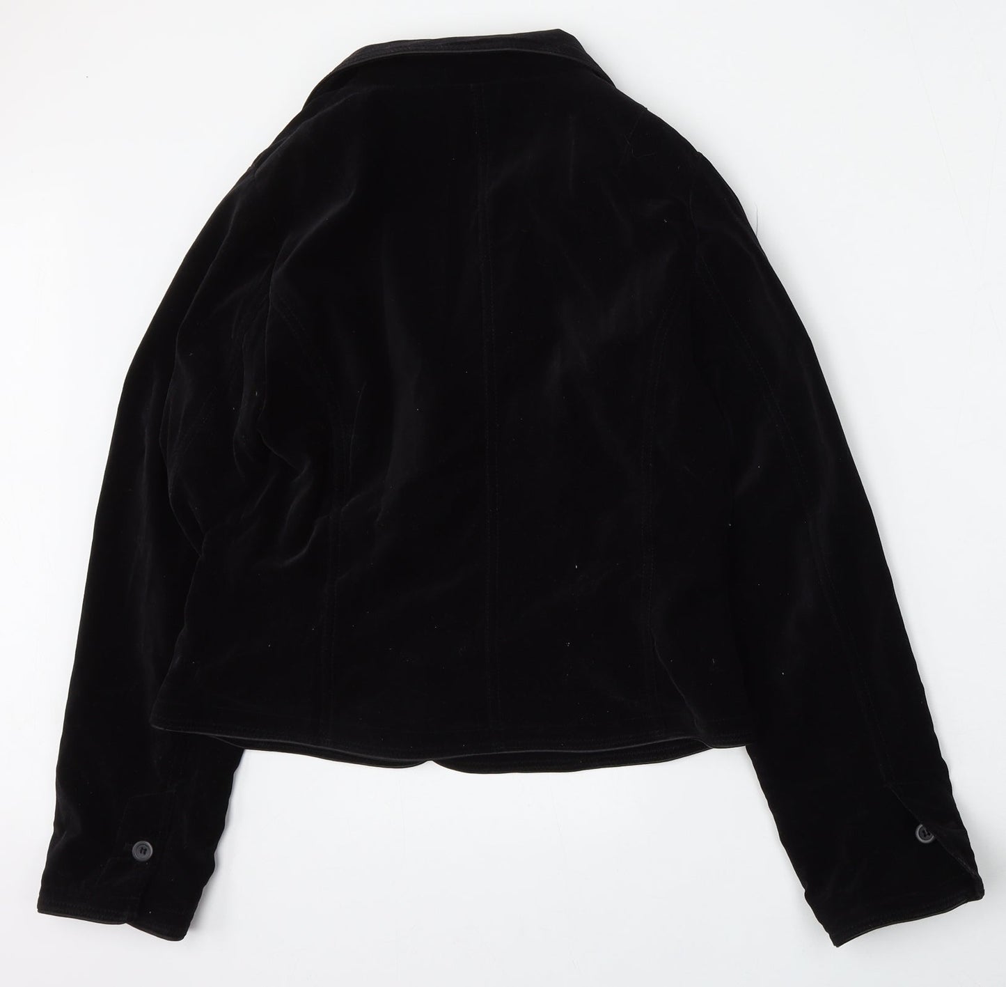 New Look Womens Black  Cotton Jacket Blazer Size 16