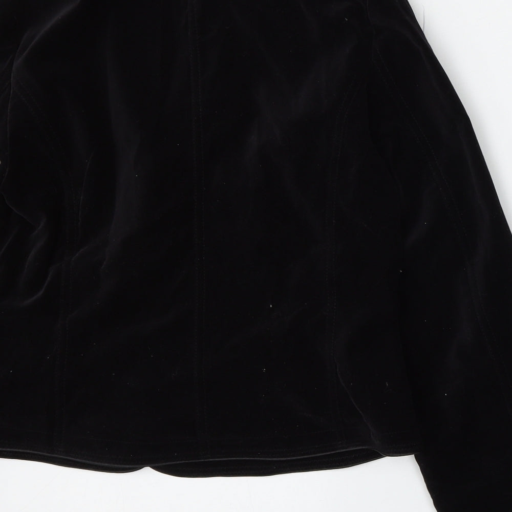 New Look Womens Black  Cotton Jacket Blazer Size 16